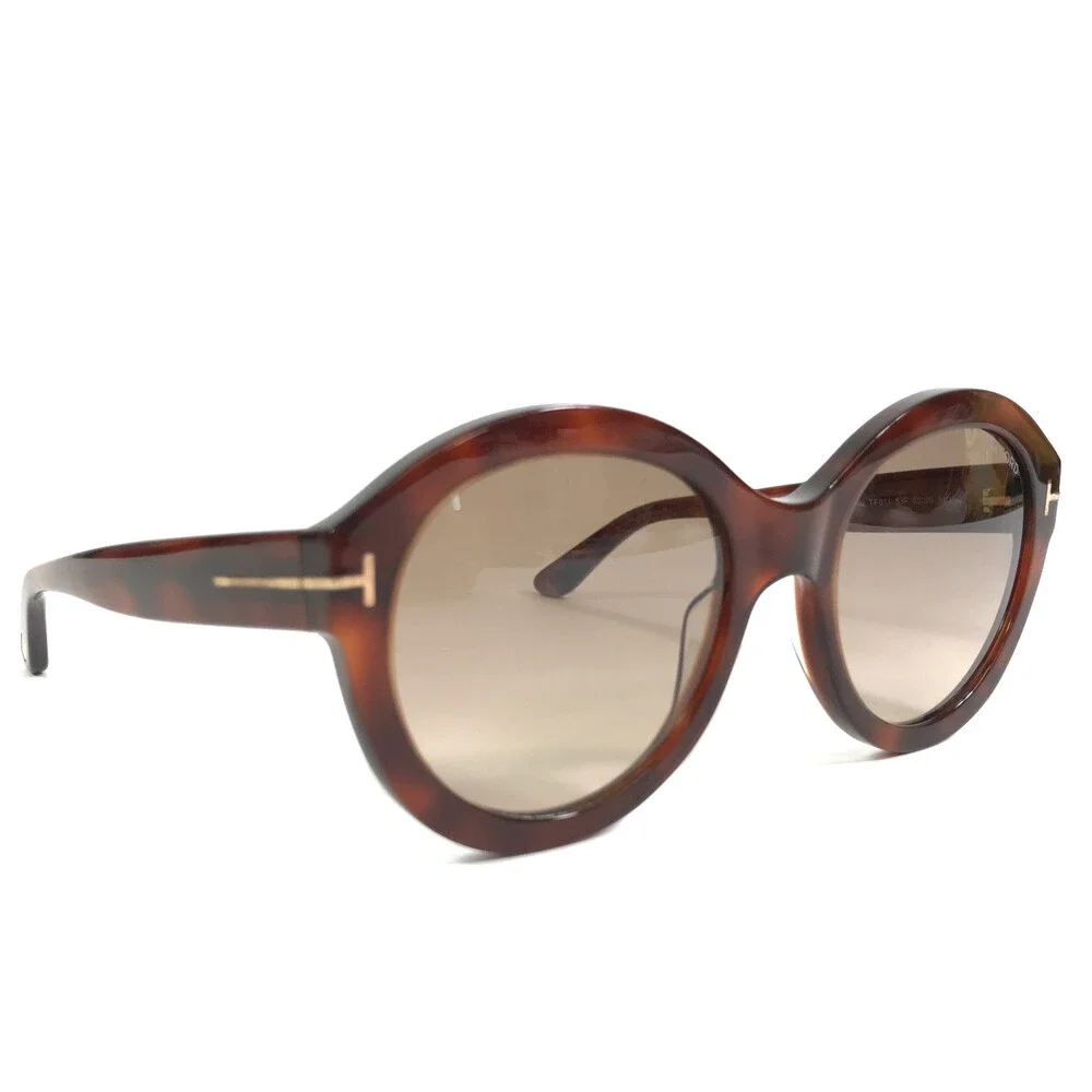 Tom Ford Sunglasses Kelly-02 TF611 53F Tortoise Frames w/ Brown Gradient Lenses